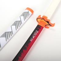 Vente en gros de sabres d'anime en plastique/PVC+ABS+PC de 104 cm avec LED, couleur personnalisée, pour cosplay, inspirés des sabres Katana de Demon Slayer