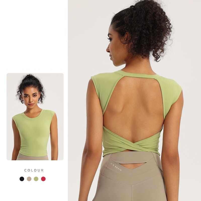 Women's Fashion Gym Yoga Sports Tank Top Breathable Quick Dry Comfortable Sleeveless Four-Way Stretch Fitness Workout Vest