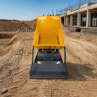Mini-dumper sur chenilles en caoutchouc HDL YH-500S, système de levage de 500 kg pour le transport de matériaux de construction