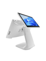 Sistema POS Todo en Uno de 15.6 Pulgadas con Pantalla Dual, Caja Registradora con Windows Estable, Wi-Fi 6 para Comercio Minorista