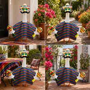 Disfraz de Ganso para Porche al por Mayor, Traje de Fiesta Mexicana, Sombrero, Gafas de Sol, Bigote, Maracas, Decoración para Patio - Product Image 4