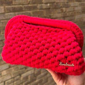 Borsa a Spalla da Donna Estiva da Spiaggia di Grande Capacità Lavorata all'Uncinetto in Tinta Unita Fatta a Mano con Etichetta Pendente Personalizzata di Design - Product Image 3