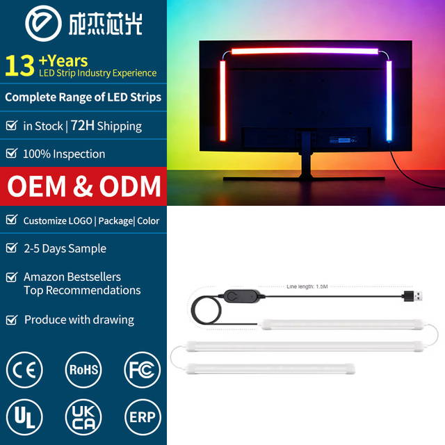 TV Backlight Sync to Screen LED Strip Kit USB Powered Eye Protection Bias Lighting for TV Monitor Home Cinema Decor
