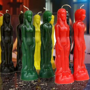 Bougie parfumée en cire de paraffine avec figurine masculine noire pour les bars Hoodoo, votive, Noël, Pâques, Ramadan, bougie catholique - Product Image 2