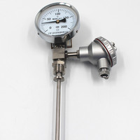 Termometer Dial Bimetal dengan Sensor Jarak Jauh, Mengirimkan Suhu PT100 (Thermal Resistance)