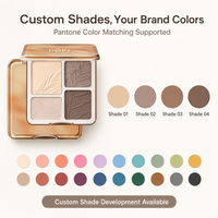 Palette de visage personnalisée 4 couleurs, fini mat soyeux, contour, illuminateur, blush, poudre, OEM ODM, vente en gros directe d'usine DOPI