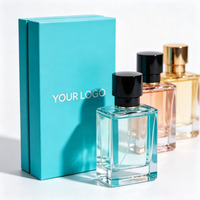 Boîte d'emballage de parfum de luxe avec couvercle et base, élégante boîte de présentation minimaliste en deux parties pour coffrets cadeaux