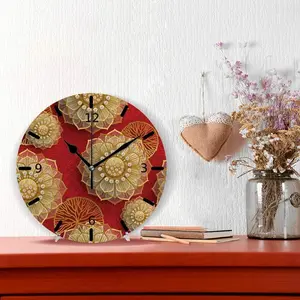 2024 nouveau chinois rouge Koi poisson MDF bois horloge murale Logo personnalisé moderne rond Quartz en bois Dragon horloges pour la décoration de la maison
