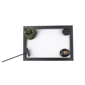Venta al por mayor escritorio Zen jardín con estatua de <span class=keywords><strong>Buda</strong></span> ornamento Micro paisaje DIY Zen jardín Kit para decoración de oficina en casa - Product Image 3