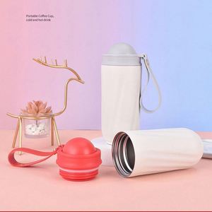 Custom Logo 300ML Stainless Steel Thermos <b>Coffee</b> Mug Pressure Reducing Ball Flavored Water <b>Bottle</b> for Camping - Product Image 6