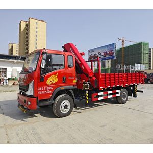 Camion grue à bras articulé Sinotruk Howman 3900, véhicule de transport et de levage Hongchang Tianma 6,3 tonnes à 5 sections de bras articulés - Product Image 4