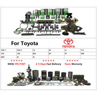 Pièces de réparation moteur pour Toyota 15B : chemise de cylindre, piston 13101-58101, segments 13011-58110, kit de joints de soupape 04111-58101, palier