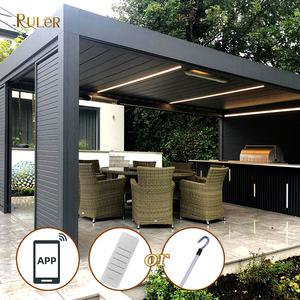 TUYA APP-Steuerung Öffnungslamellen-Dach Bioklimatische Pergola Motorisierte Lamellen-Pergola aus Aluminium - Product Image 1