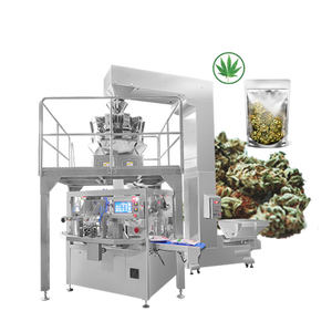 Sachet Vertical Ziploc Tenant Debout à Soufflet Machine d'Emballage pour <span class=keywords><strong>Chanvre</strong></span> avec Imprimante d'Étiquetage et Thermoscellage - Product Image 1