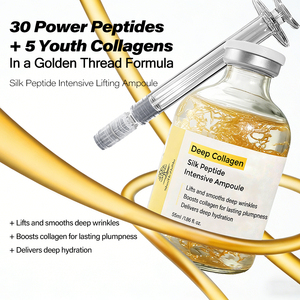 Ampoule intensive de <span class=keywords><strong>collagène</strong></span> profond, de <span class=keywords><strong>soie</strong></span> et de peptides, <span class=keywords><strong>lifting</strong></span>, anti-âge, raffermissant, réparateur, sérum pour le visage, 55 ml, <span class=keywords><strong>soin</strong></span> de la peau, OEM - Product Image 2