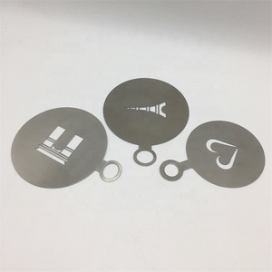 Fancy Kim Loại Thép Không Gỉ Mocha Latte Cappuccino Tùy Chỉnh OEM Lettering Cà Phê Vẽ Stencil Set - Product Image 5