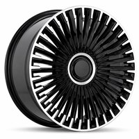 Jantes en alliage monobloc AL 21 pouces 5x112 noir brillant à rayons multiples, en promotion pour Mercedes Benz