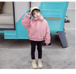 Produttori di abbigliamento per bambini cina <span class=keywords><strong>rosa</strong></span> bambini inverno neonata cappotto di pelliccia Casual - Product Image 6