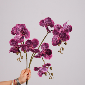 CM-RT005 Vente en gros Nouveau design 3 têtes Real Touch Latex <span class=keywords><strong>Vanda</strong></span> <span class=keywords><strong>Orchidée</strong></span> Fleurs Orchidées artificielles pour la décoration de mariage - Product Image 1