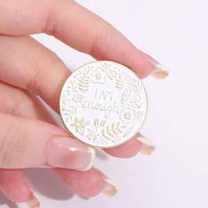 我足够搪瓷别针心理健康意识胸针翻领徽章背包衣服配件别针珠宝礼物给朋友 - Product Image 3