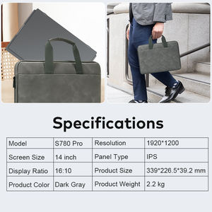 Écran portable quad 14 pouces avec dalle IPS, conception pliable facile, extension d'écran triple pour ordinateur portable - Product Image 6