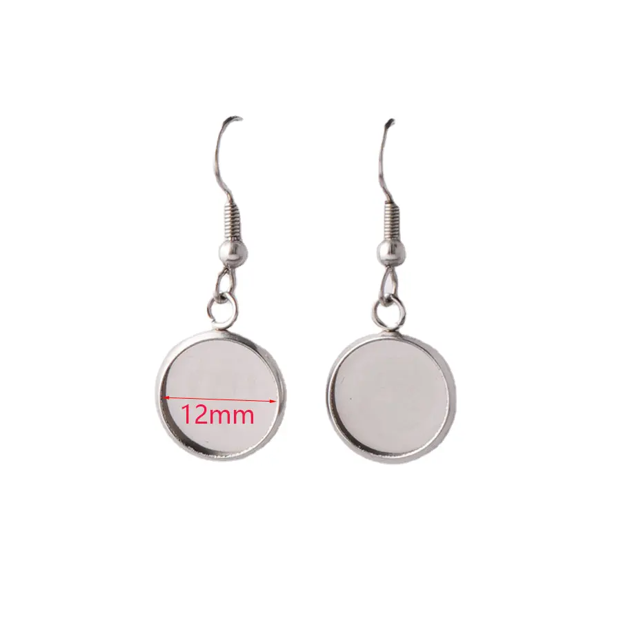 2405 minbo stainless steel ear hook with round heart-shaped raindrop jewel bracket DIY earring earrings