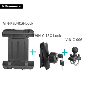 Anti-theft 10 Inch <b>Tablet</b> Mount <b>for</b> Zebra and Lenovo <b>Tablets</b> with Medium Double Socket Arm Ball Head Lock - Product Image 2