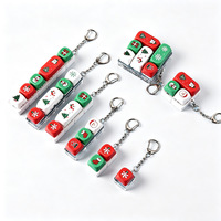 Porte-clés de Noël en forme de mini-clavier mécanique, jouet anti-stress, breloque de sac de fête, cadeau fantaisie DIY, vente en gros personnalisée