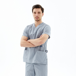 Uniformi da Infermiere Maschili Promozionali Comode in Verde, <span class=keywords><strong>Blu</strong></span> Navy e Bianco con Design Ospedaliero - Product Image 2