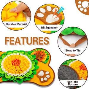 Hot-Selling Pet Snuffle <b>Mat</b> Toy Cat Dog Sniffing <b>Mat</b> Pet Training Washable Hidden Food Puzzle Toys Slow Food Interactive Dog Toy - Product Image 4