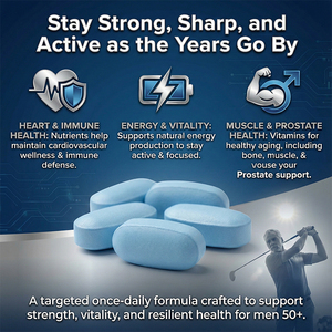 Multivitamínico Diário para Homens 50+ - Fórmula Abrangente para Suporte à Saúde Imunológica - Product Image 2