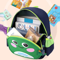 Sac à dos scolaire léger en polyester Oxford imperméable pour enfants, fermeture éclair, motif dessin animé mignon, idéal pour la maternelle