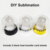 HTPmart Boule à neige pour photo de Noël avec sublimation Boule à neige en carton DIY Cadre photo liquide pour les amis de la famille
