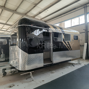 2 caballos ángulo de carga Camper flotador especial caballo transporte camión remolque estándar australiano remolque caballo - Product Image 6