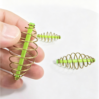 LOVITA YJ0174 Cage à poissons de type panier de fleurs, mangeoire à appâts à ressort, en acier inoxydable plaqué or, équipement de pêche spécialisé, modèle explosif