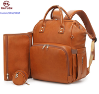 Sac à dos imperméable 17L pour couches de maternité, en PU, avec fermeture éclair, tendance, décontracté, personnalisable, pour bébé, voyage quotidien, RAYLON