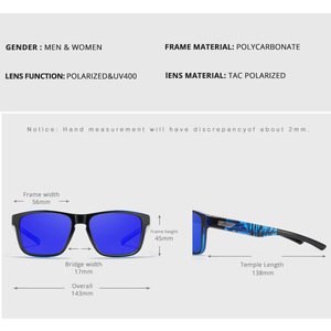 <span class=keywords><strong>Gafas</strong></span> de Sol Polarizadas con Marco Completo, Coloridas, para Hombre y Mujer, para Pesca y Conducción, Modelo KD109 - Product Image 3