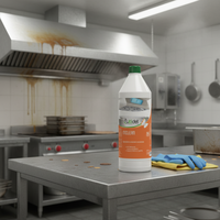ITICLEAN FL 12 x 1 Litro Desengrasante Universal Concentrado para Cocina, Áreas de Procesamiento de Alimentos, Mesas y Encimeras, Hecho en Italia