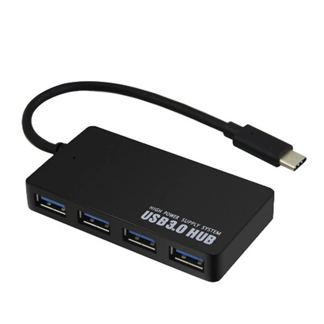 4 Ports USB C HUB Type-c Splitter High Speed Data Transfer Adapter