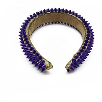 Serre-tête rembourré à sequins haute densité et rivets scintillants pour le Mardi Gras, les enterrements de vie de jeune fille et les événements de fiançailles, design festif