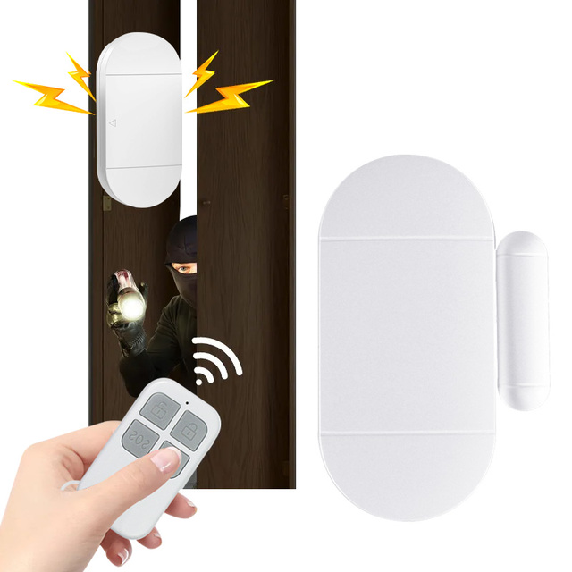 Wireless Door Security Alarm System 433 Remote Control Door Alarm with Delay 130db Burglar Alarm