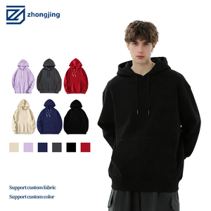 High Quality Polyester Thick Blank Plain Hoodies Unisex Custom Logo Loose Drop-shoulder Men's Hoodies