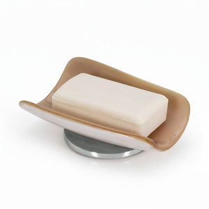 Plateau porte-savon en corne de buffle avec support en acier meilleure qualité et accessoires de salle de bain fournisseur en gros porte-savon en corne - Product Image 1