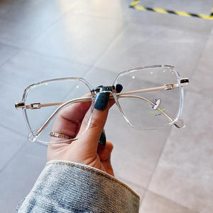 Lunettes anti-lumière bleue Qianai TR90 pour femmes, monture irrégulière, légères, protection UV, montures de lunettes tendance - Product Image 3