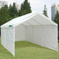 Meilleure vente de tente à auvent pliable de 10 'x 20' avec cadre en acier de haute qualité et bois traité sous pression naturel pour abri de voiture