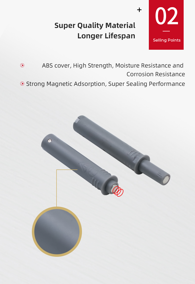 Temax Push to Open System Cabinet Door Damper Rebound with Magnetic PM14