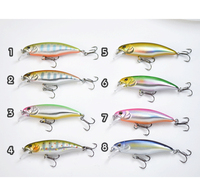 Vente en gros de leurres de pêche en eau douce japonais 52X Mini Small Minnow 4,2g 4,5g à descente rapide pour truites et perches, hameçons de pêche