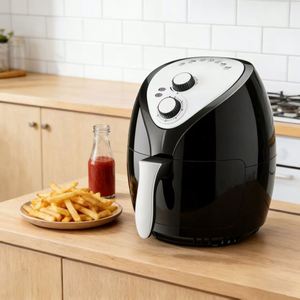Friteuse à air électrique moderne en plastique 3,5 L, contrôle manuel, carrée, 1200 W, efficacité énergétique, cuisson rapide, réglable, antiadhésive, pour la maison - Product Image 6