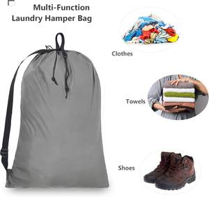 Drawstring Laundry <b>Bag</b> With Strap Heavy Duty Laundry <b>Bags</b> <b>for</b> Dirty <b>Clothes</b> Laundry Hamper Liner Basket - Product Image 4