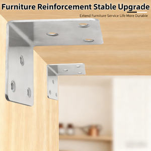 Support d'angle en acier inoxydable Construction Utilisation épaissie à 90 degrés Connecteur standard de surface brossée simple face Marque Haofeng - Product Image 4